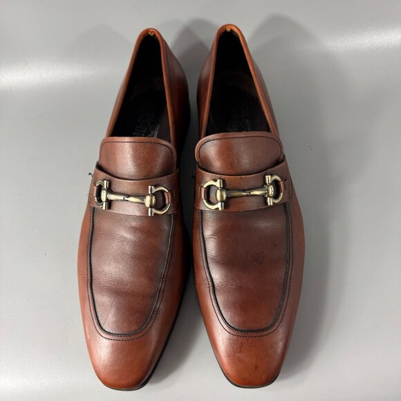 Salvatore Ferragamo Brown Leather Loafers main image 10